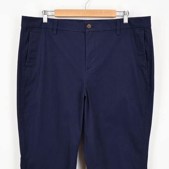 NWT J.Crew Factory High-Rise Straight Leg Girlfriend Chino Pant In Navy Size 16 - Picture 3 of 9
